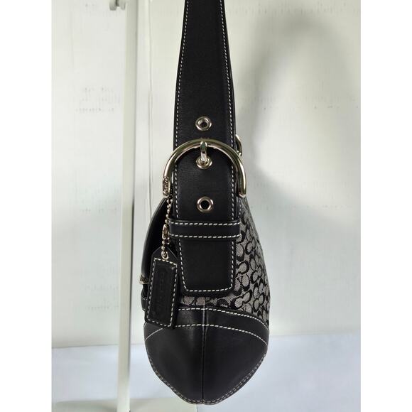 Vintage Coach Soho 6818 Leather and Signature Canvas Print Bag/Purse - Picture 8 of 16